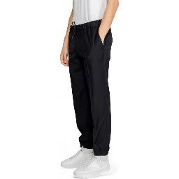 Black Polyester Athletic Pants