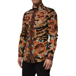 GOLD Cotton Tiger Carretto Long Sleeve Shirt