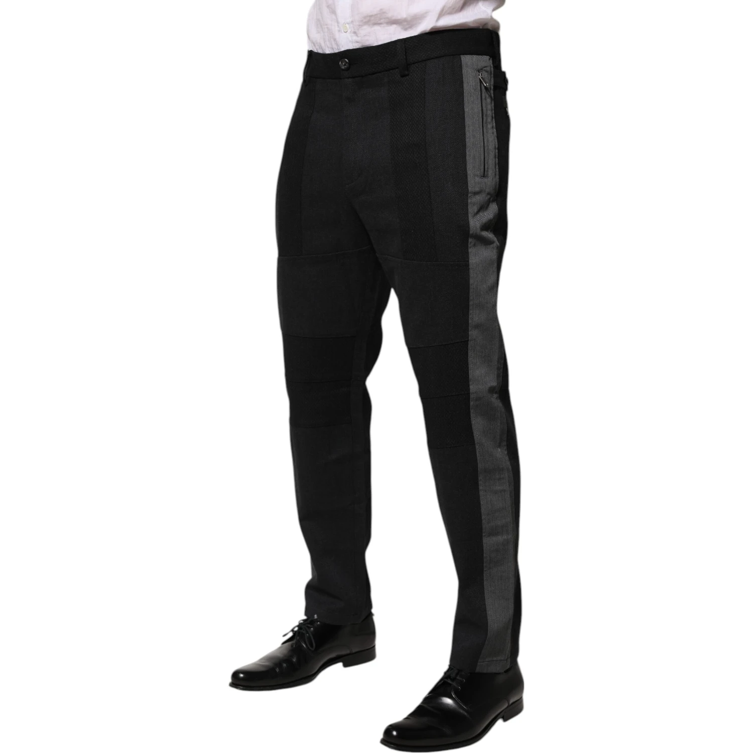 Black Gray Cotton Dress Formal Trouser Pants