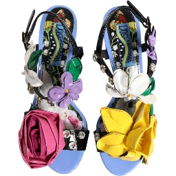 Multicolor Floral Crystal KEIRA Sandals Shoes
