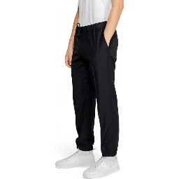 Black Polyester Athletic Pants