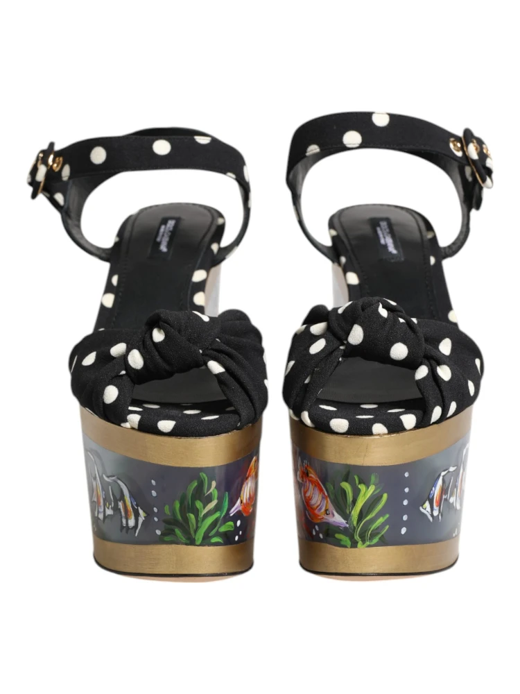 Multicolor Fish Polka Dot Wedge Sandals Shoes alternative