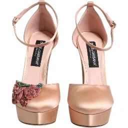 Pink Block Heels Ankle Strap Sandals Shoes