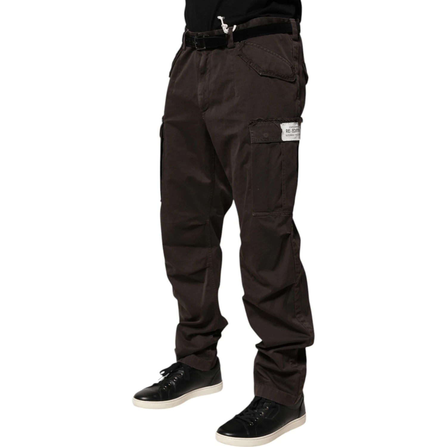 Brown Cotton Stretch Cargo Men Trouser Pants