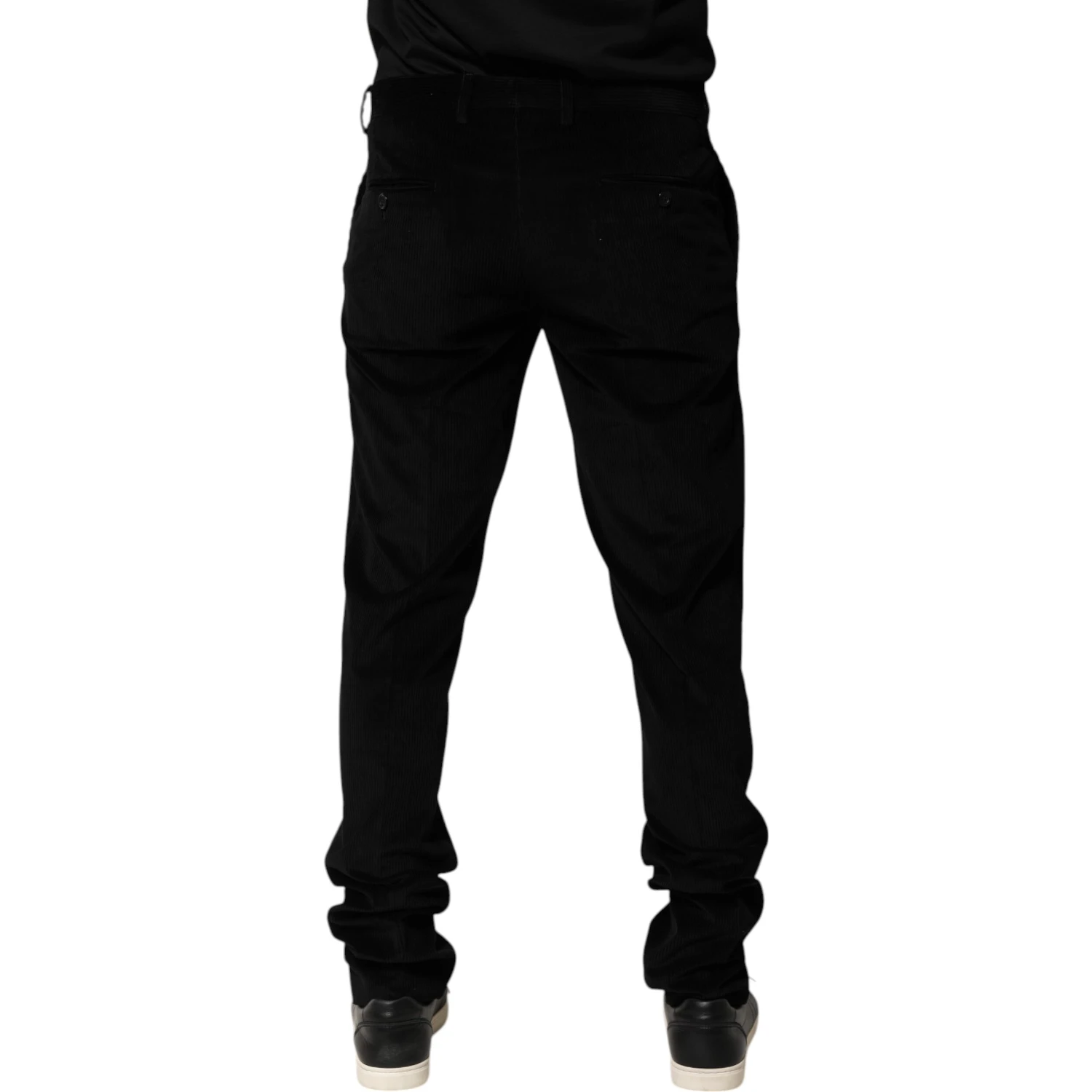 Black Cotton Men Dress Formal Trouser Pants