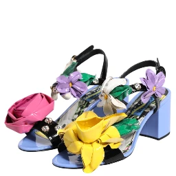 Multicolor Floral Crystal KEIRA Sandals Shoes