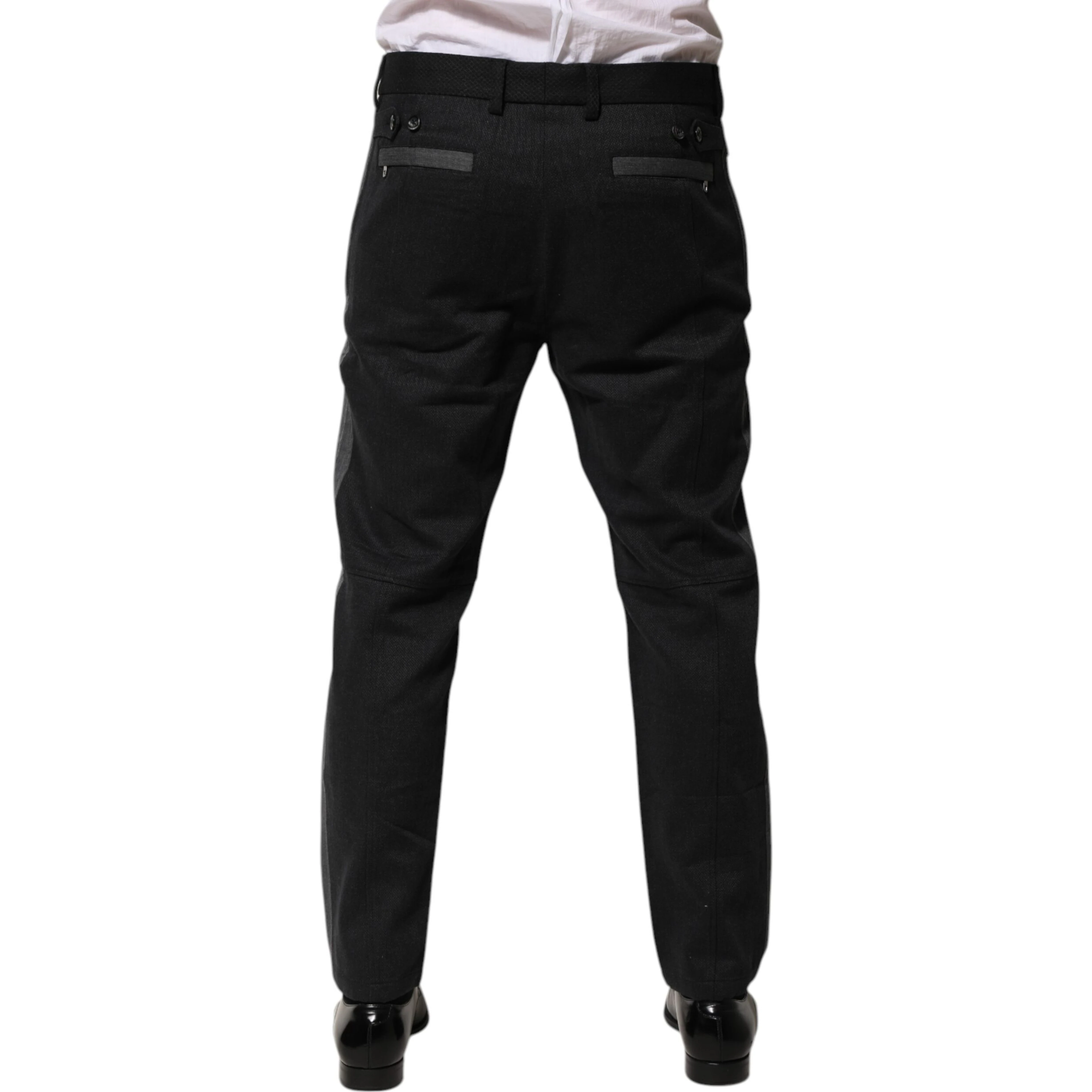 Black Gray Cotton Dress Formal Trouser Pants