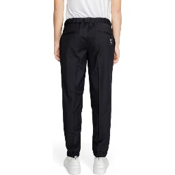 Black Polyester Athletic Pants