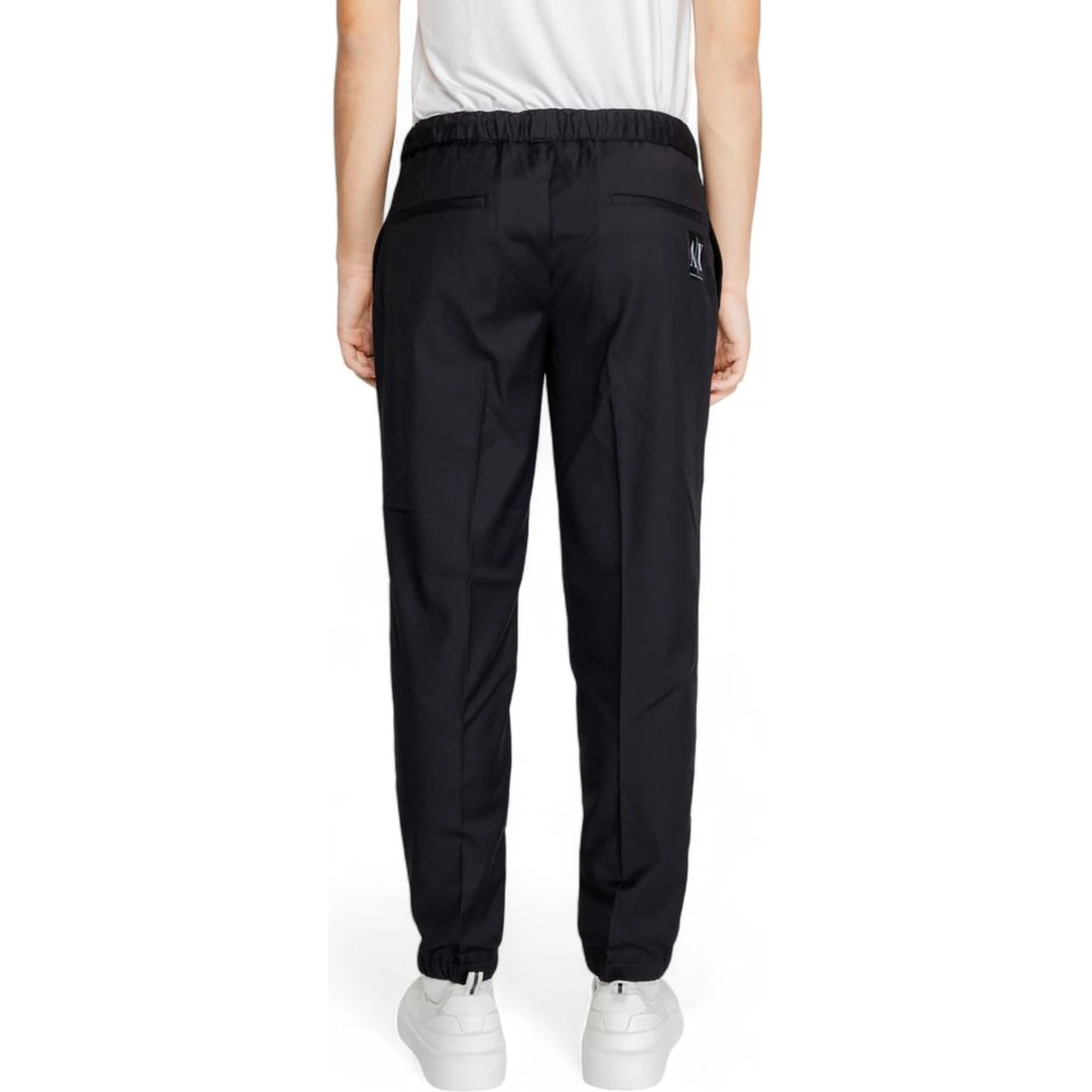 Black Polyester Athletic Pants
