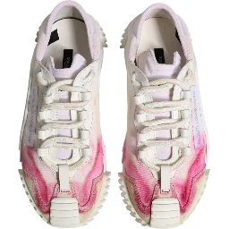 White NS1 Lace Up Low Top Sneakers Shoes