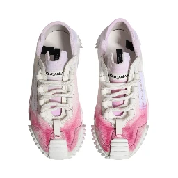 White NS1 Lace Up Low Top Sneakers Shoes