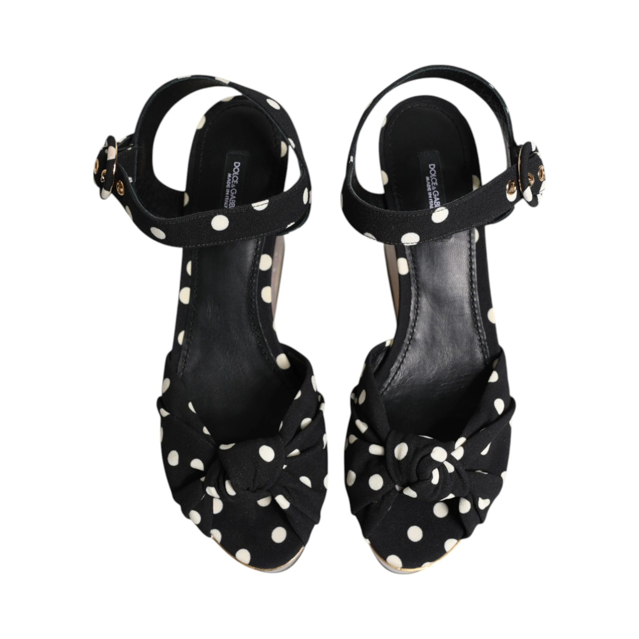 Multicolor Fish Polka Dot Wedge Sandals Shoes