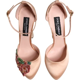 Pink Block Heels Ankle Strap Sandals Shoes