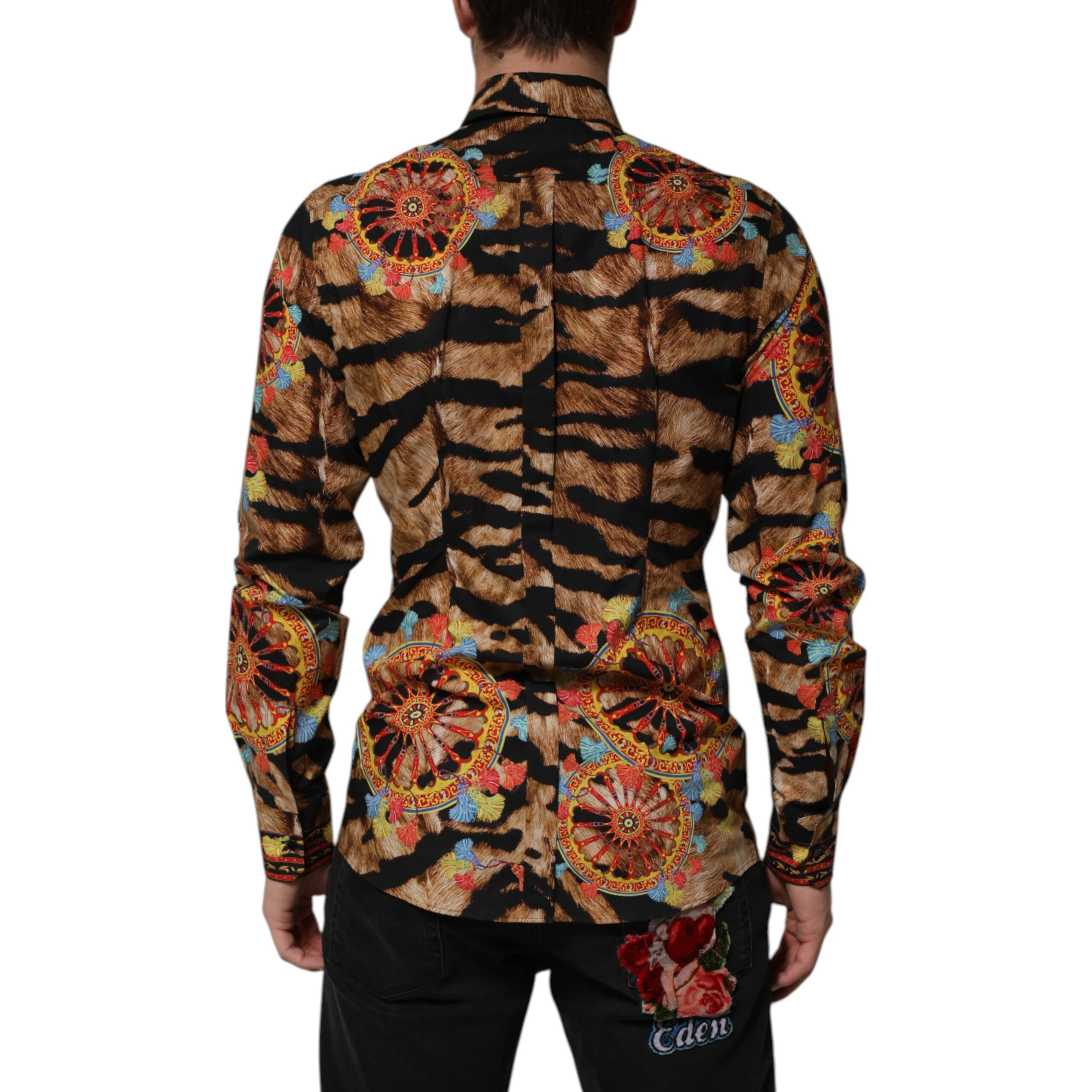 GOLD Cotton Tiger Carretto Long Sleeve Shirt