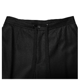 Solid Black Cargo Jogger Men Sweatpants Pants