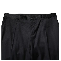 Black Wool Men Formal Dress Trouser Pants