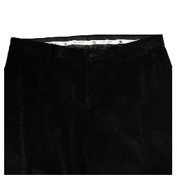 Black Cotton Men Dress Formal Trouser Pants