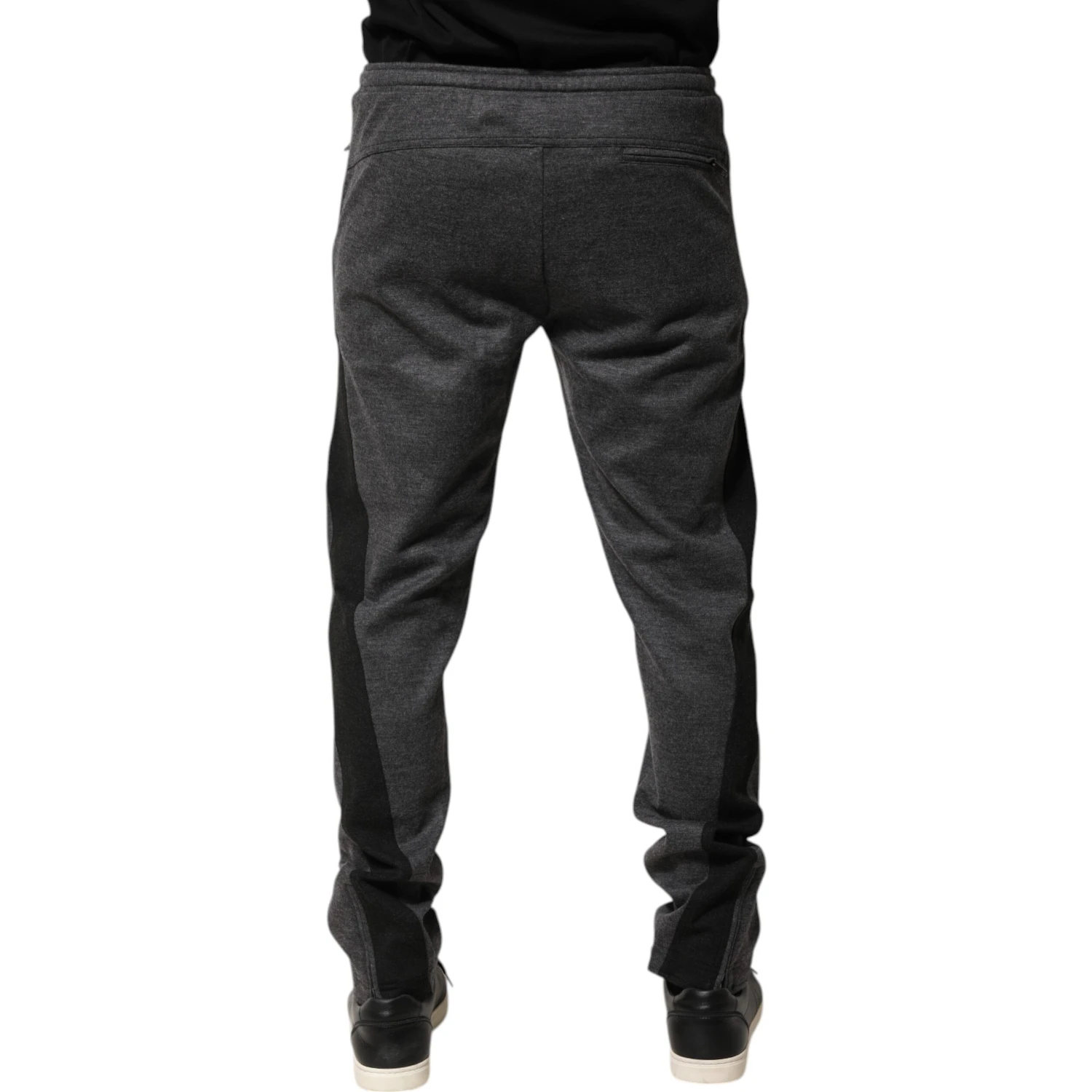 Gray Black Wool Blend Jogger Sweatpants  Pants