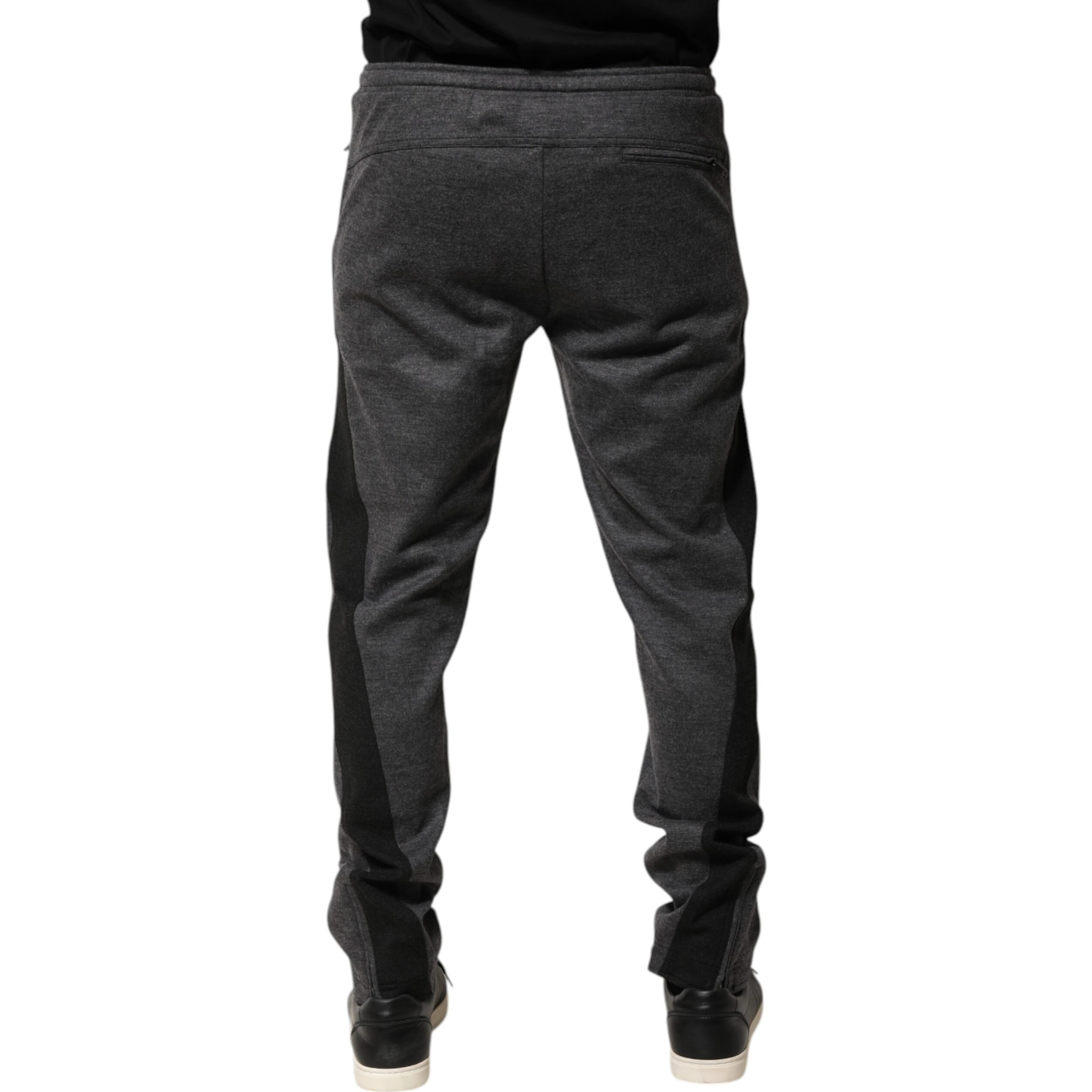 Gray Black Wool Blend Jogger Sweatpants  Pants