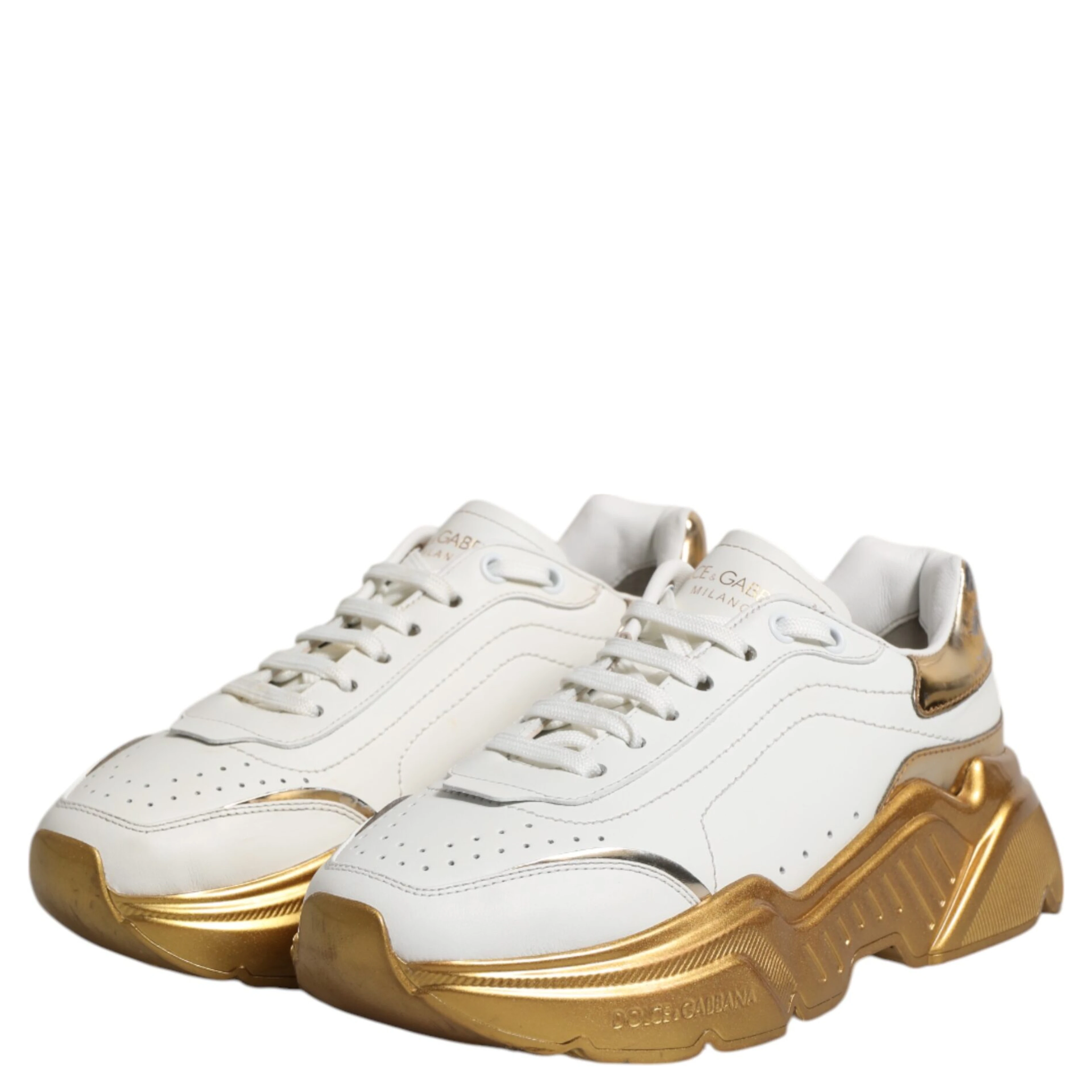 White Gold Daymaster Low Top Sneakers Shoes