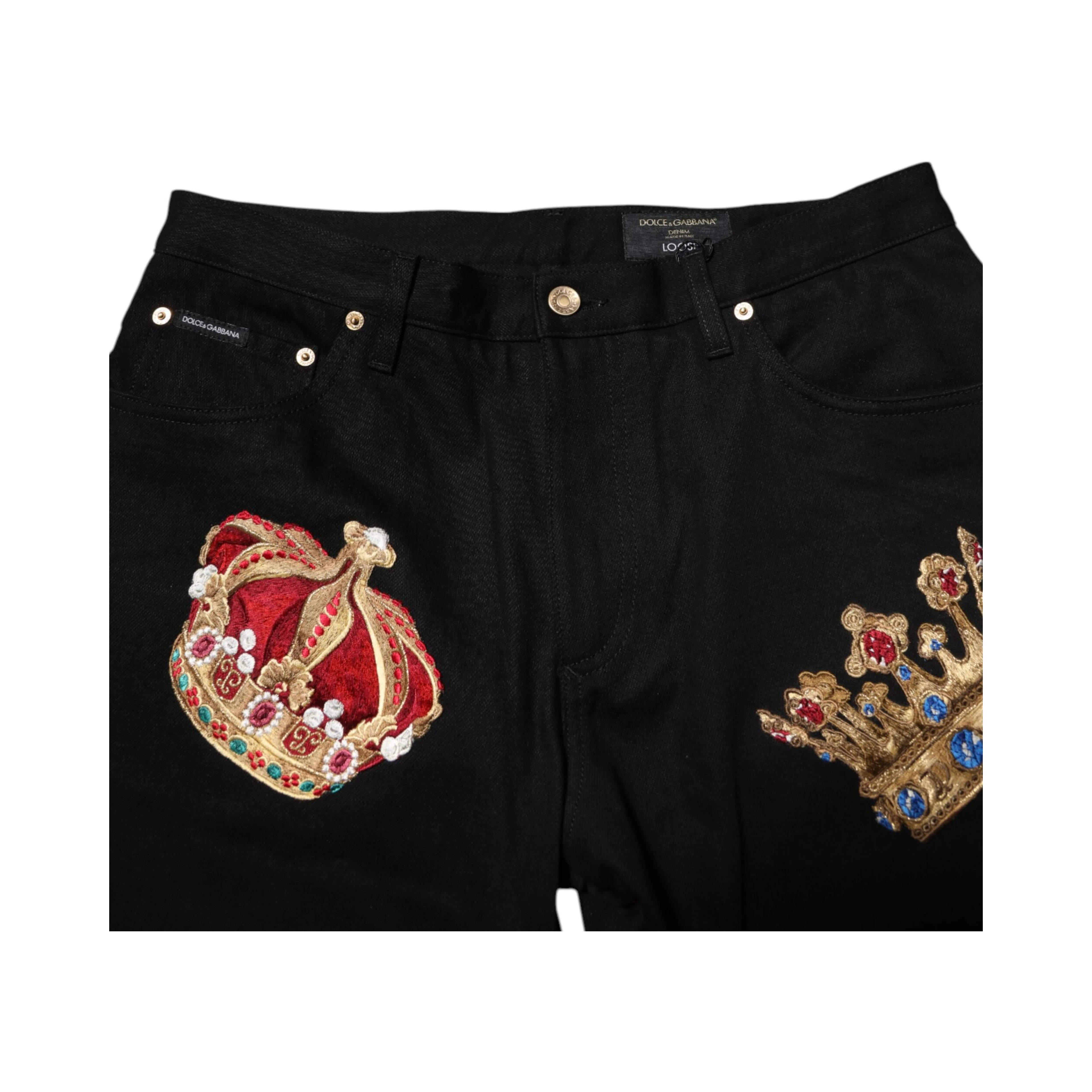 Black Baroque Royal Men Dress Trouser Pants