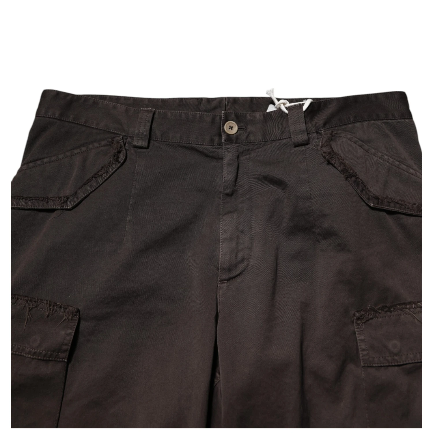 Brown Cotton Stretch Cargo Men Trouser Pants
