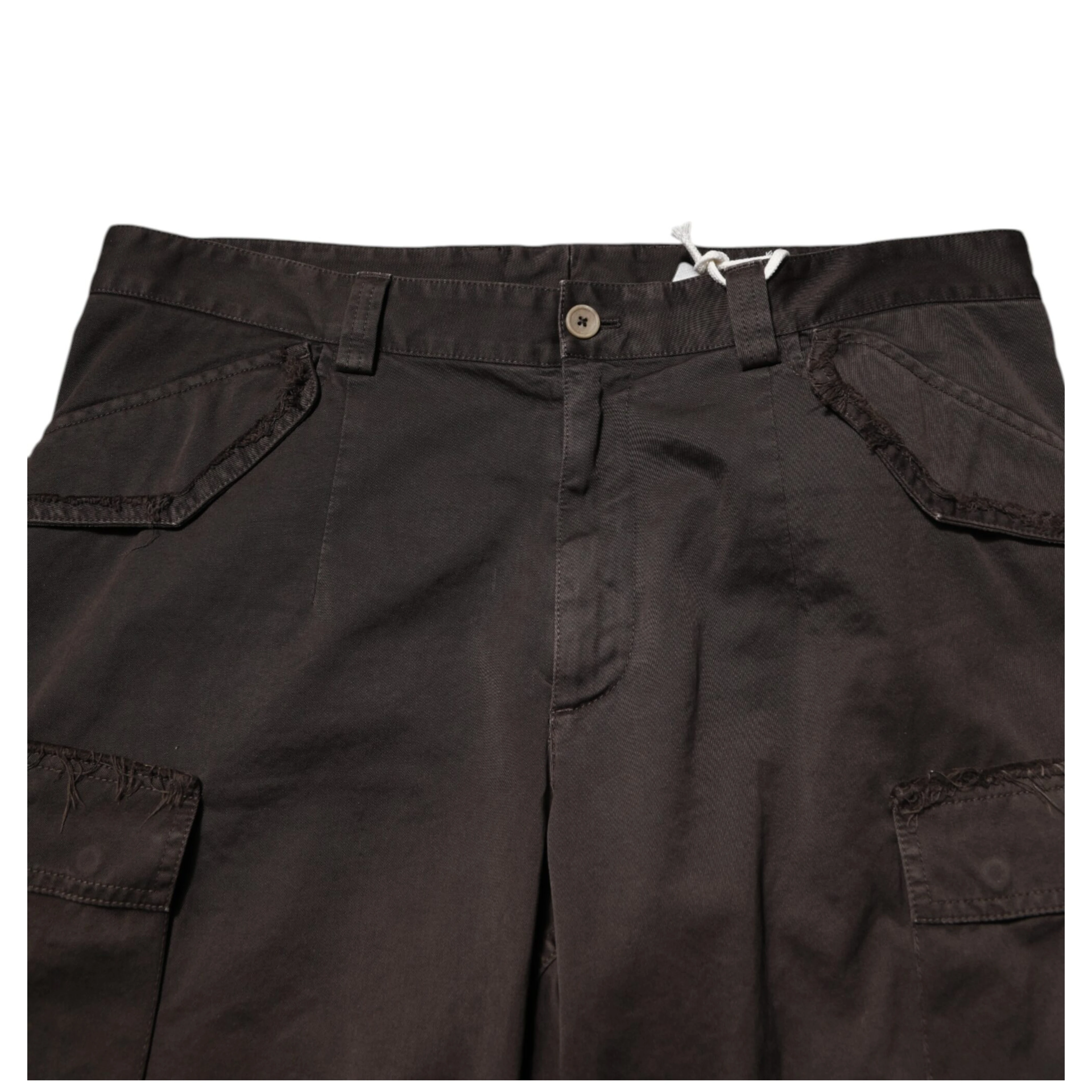 Brown Cotton Stretch Cargo Men Trouser Pants