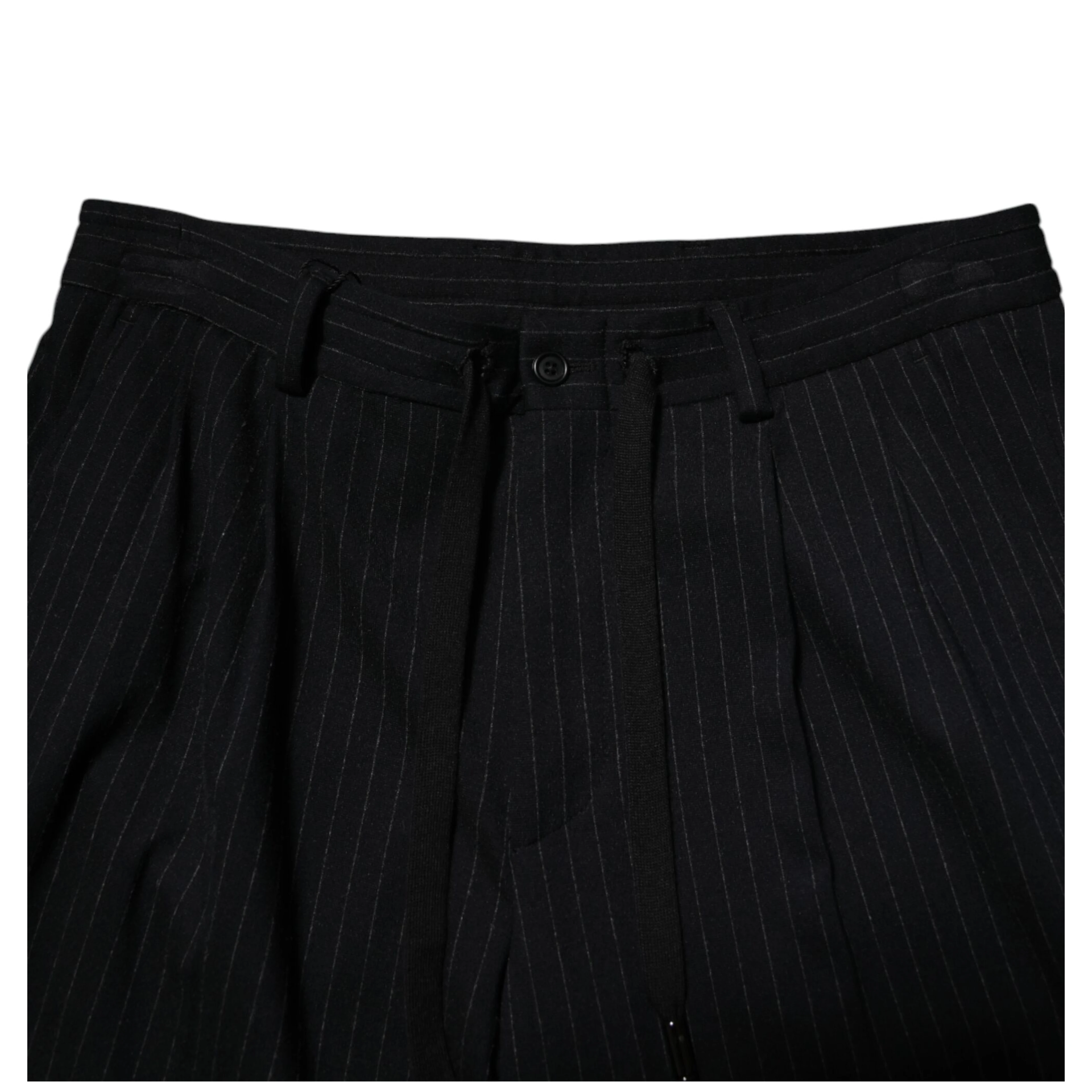 Black Stripes Viscose Skinny Dress Men Pants