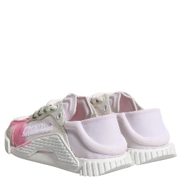 White NS1 Lace Up Low Top Sneakers Shoes
