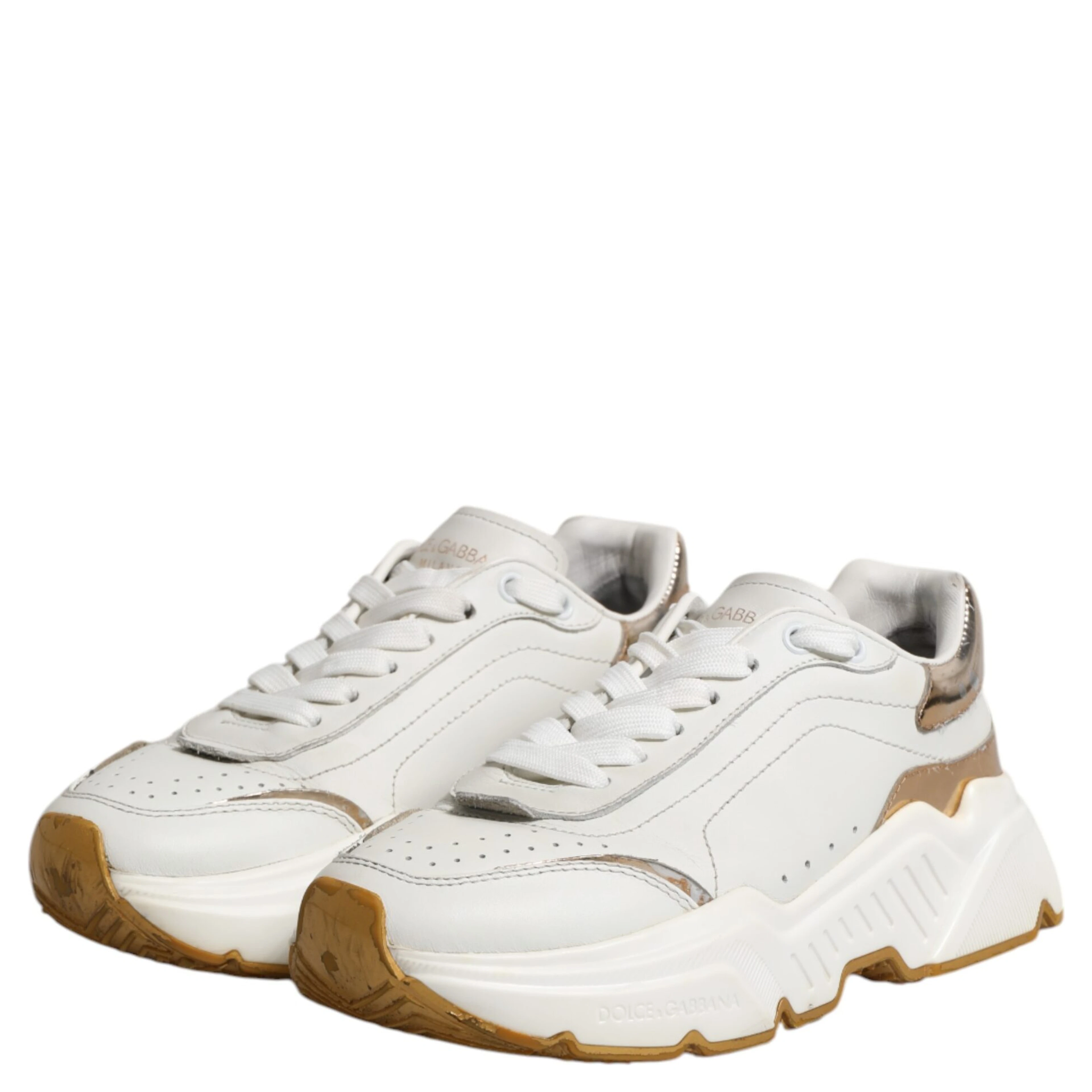 White Gold Daymaster Low Top Sneakers Shoes