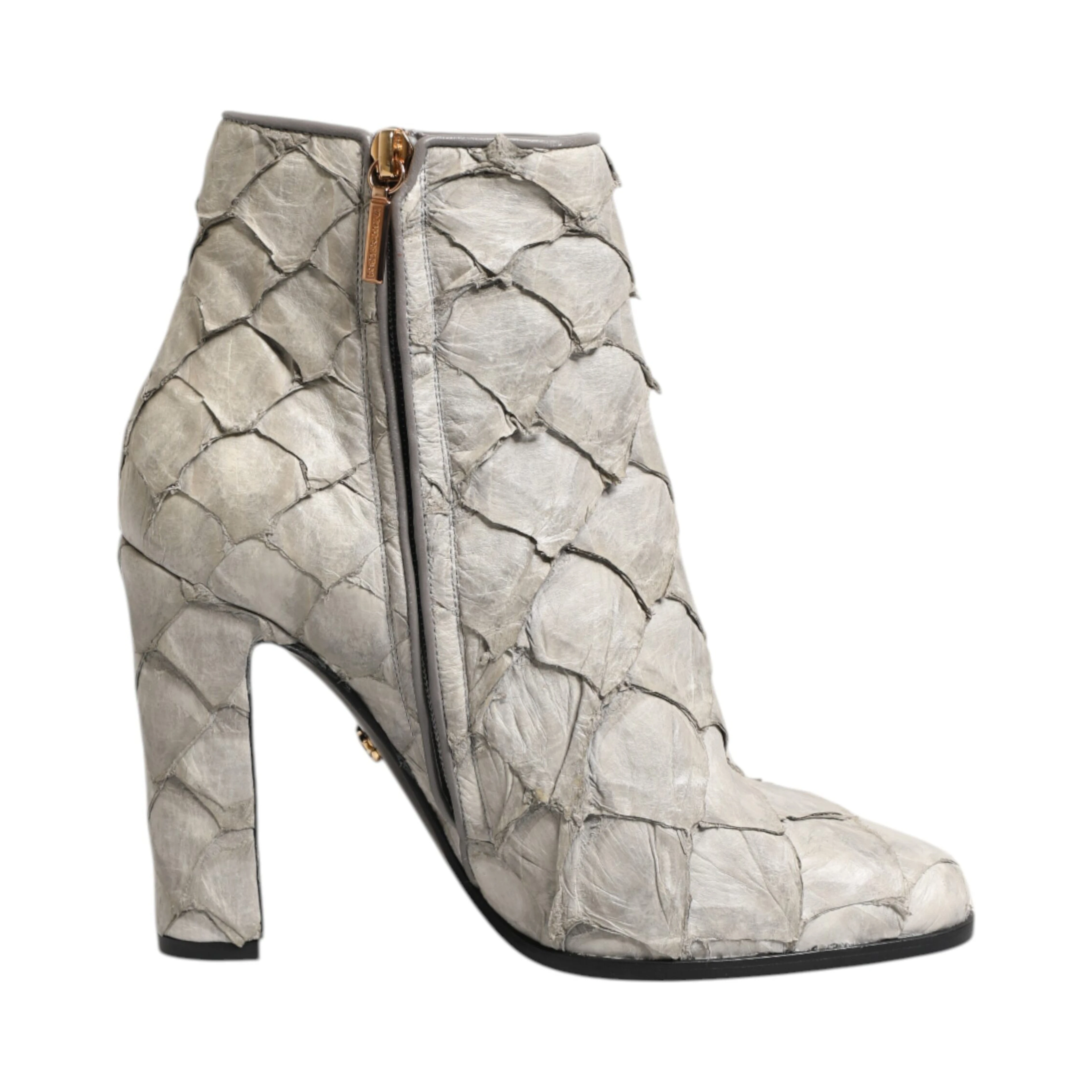 Off White Leather Heels Ankle Boots Shoes