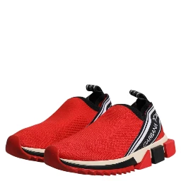 Red Sorrento Slip On Low Top Sneakers Shoes