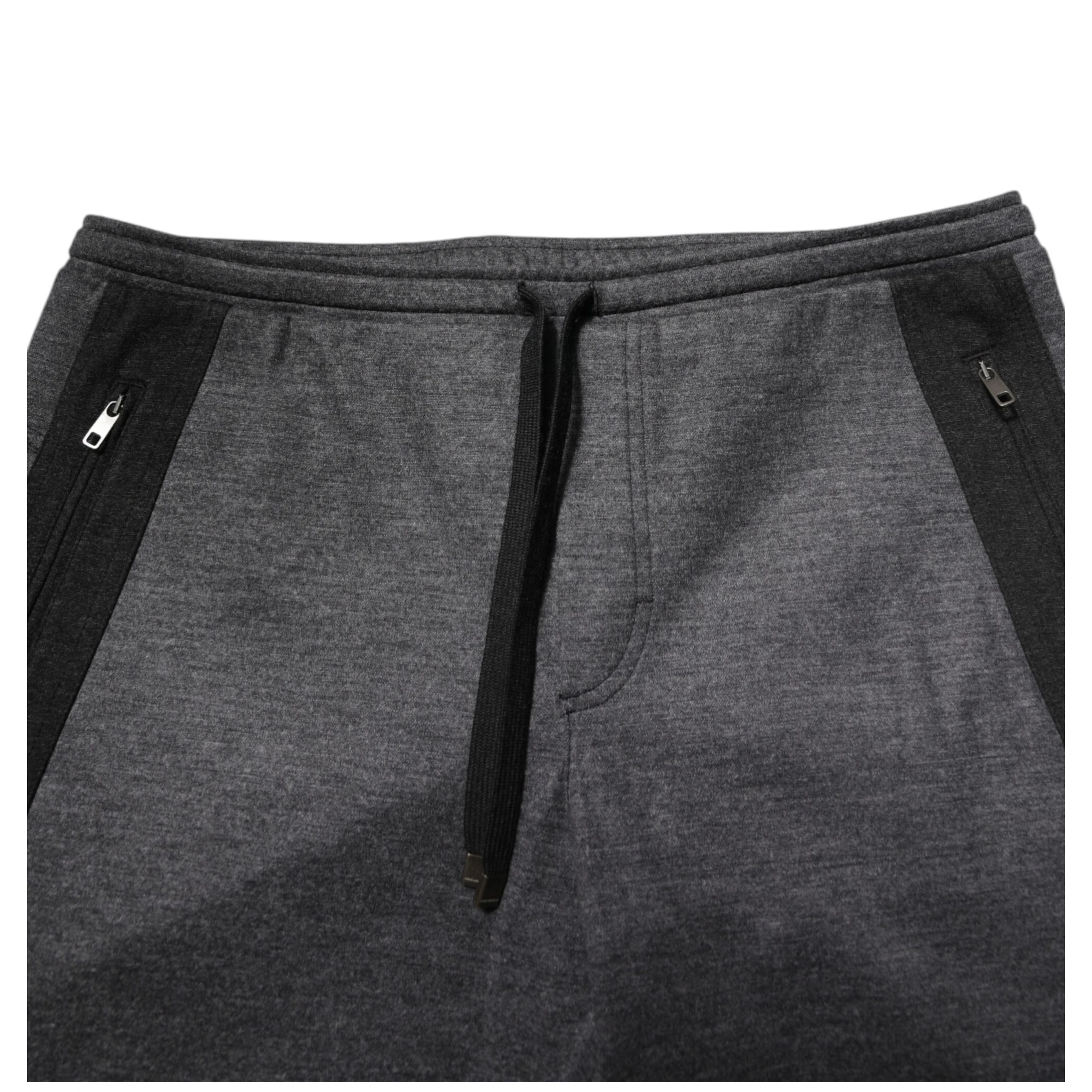 Gray Black Wool Blend Jogger Sweatpants  Pants