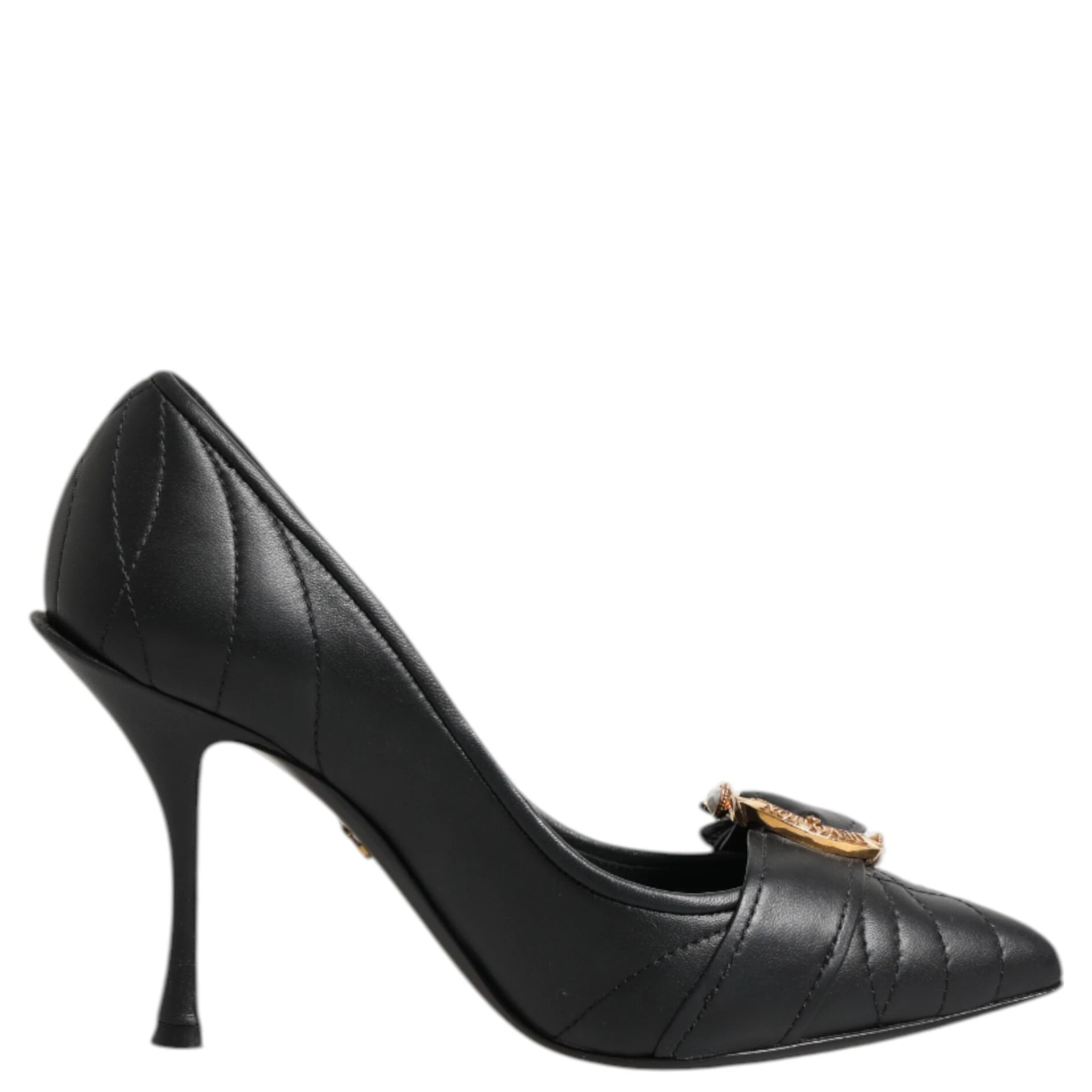 Black Devotion Leather Heels Pumps Shoes