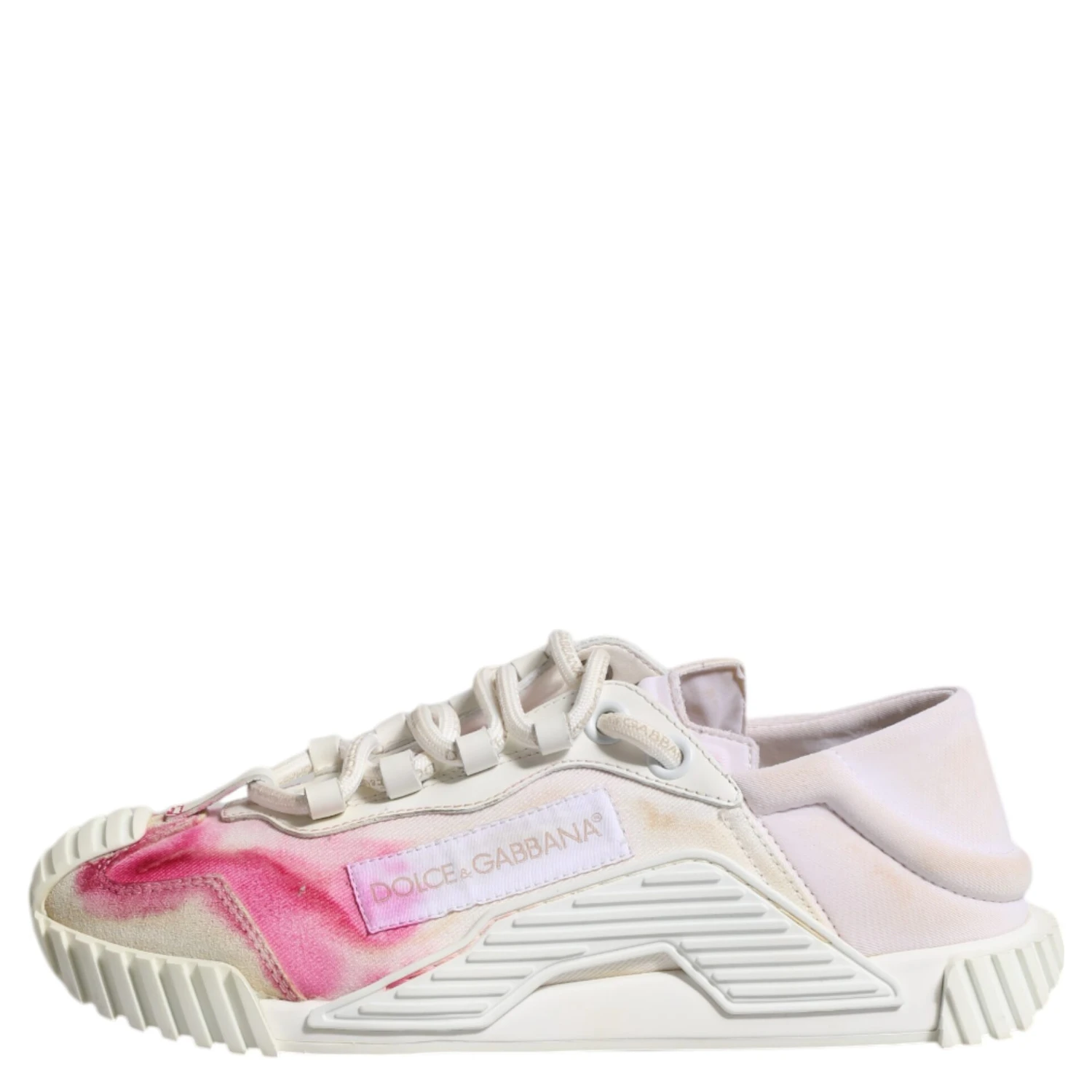White NS1 Lace Up Low Top Sneakers Shoes