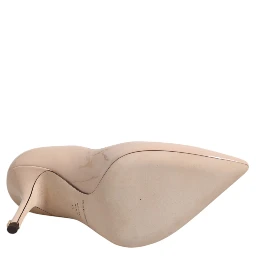 Beige Patent Leather Stiletto Heel Pumps Shoes