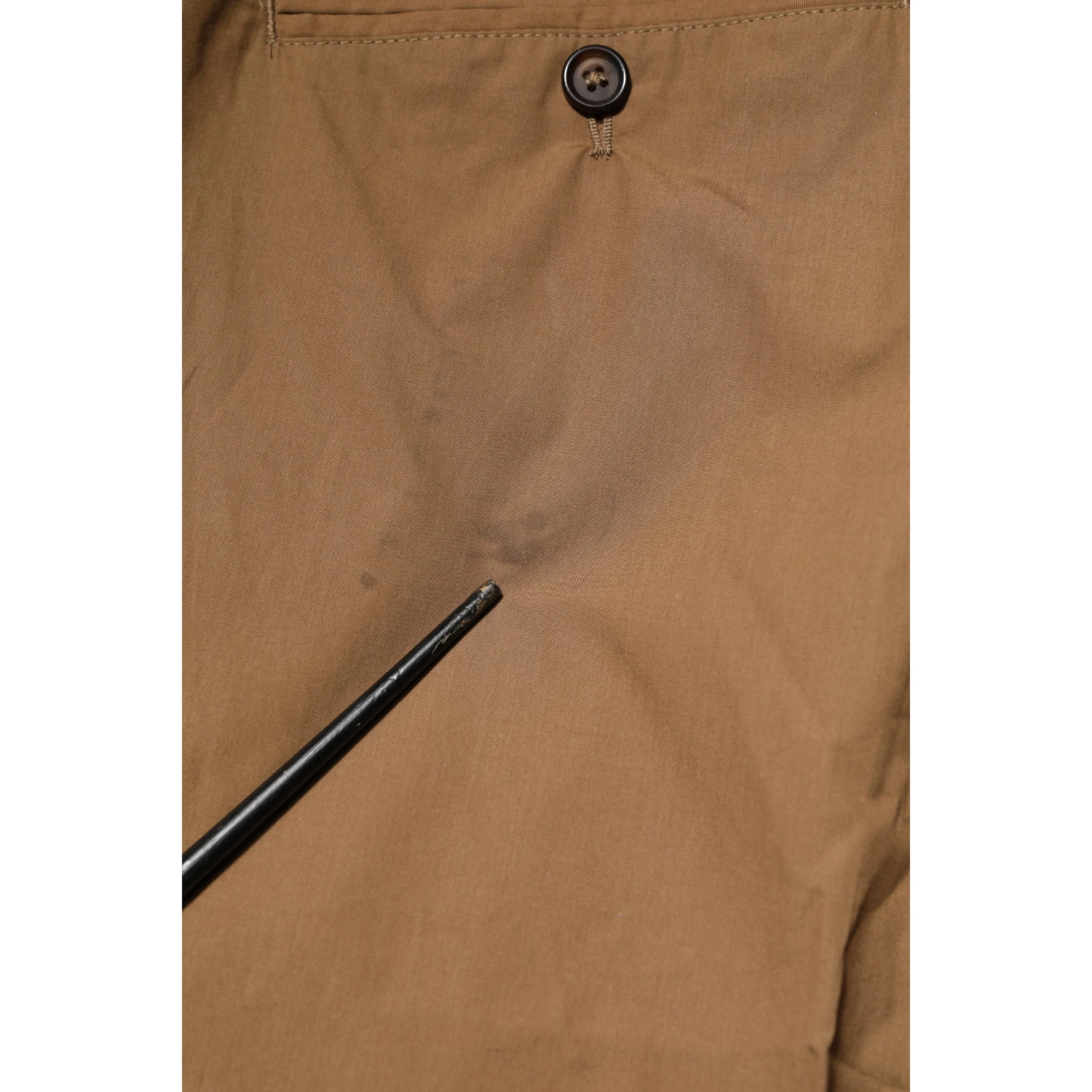 Brown Cotton Chino Mid Waist Men Jogger Pants