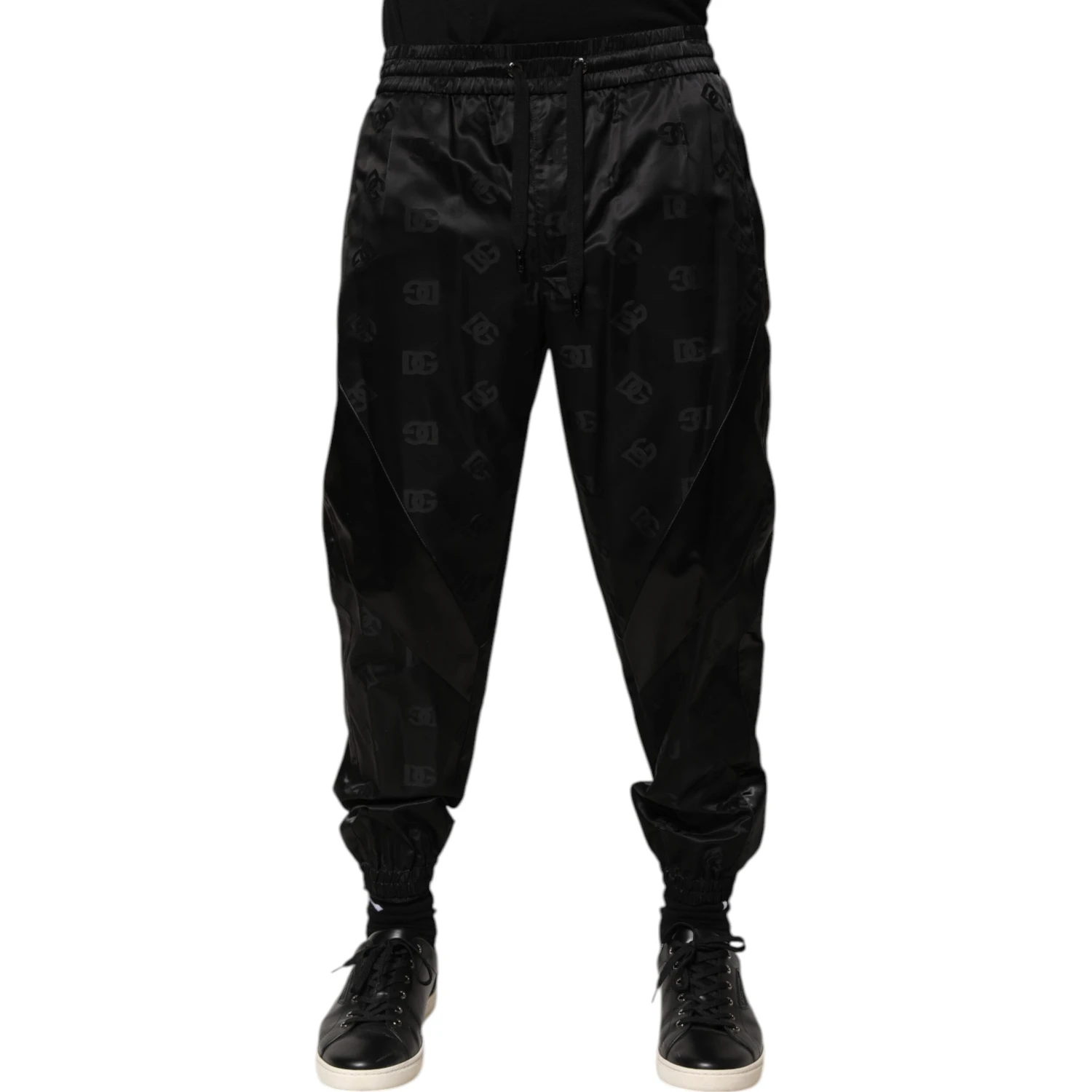 Black Logo DG Print Men Jogger Sweatpants Pants