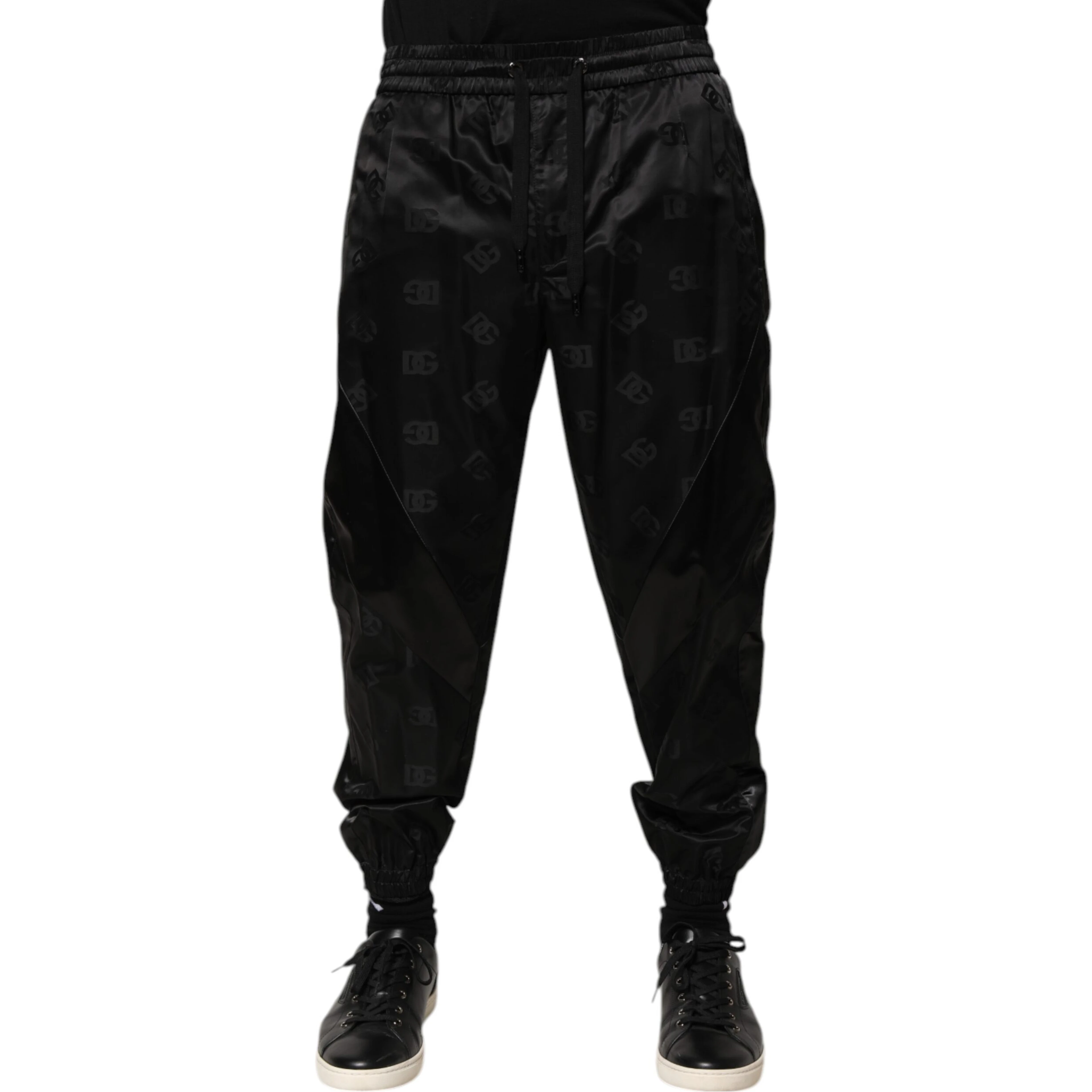 Black Logo DG Print Men Jogger Sweatpants Pants