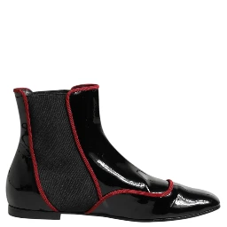Black Jackie Buttoned Chelsea Boots Shoes