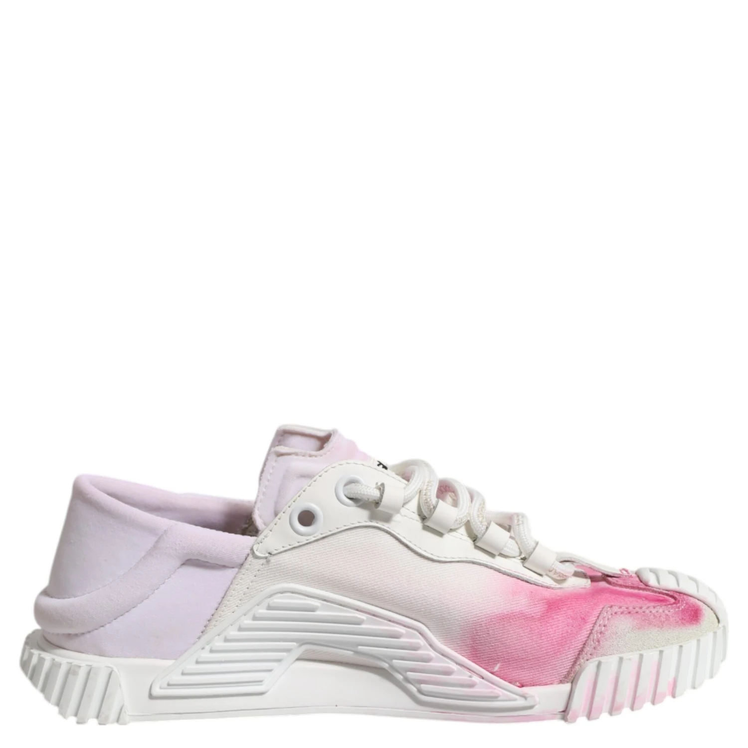 White NS1 Lace Up Low Top Sneakers Shoes