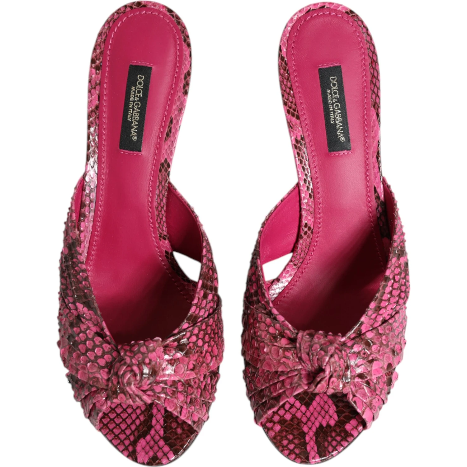 Pink Leather Heels Slides Sandals Shoes