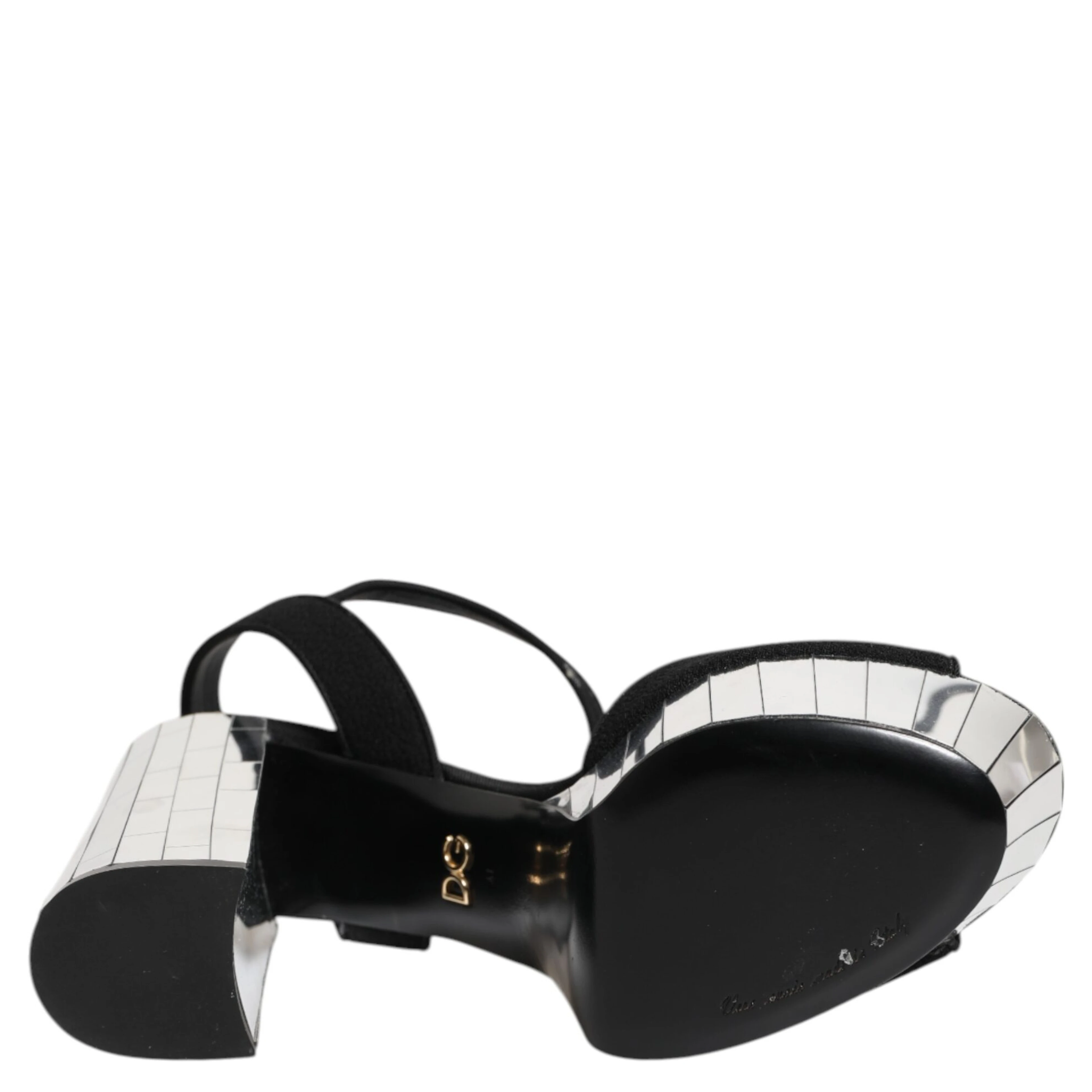Black Crystal Ankle Strap Keira Sandal Shoes