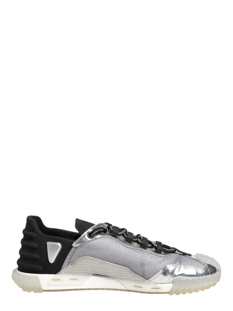 Black Silver NS1 Men Low Top Sneakers Shoes