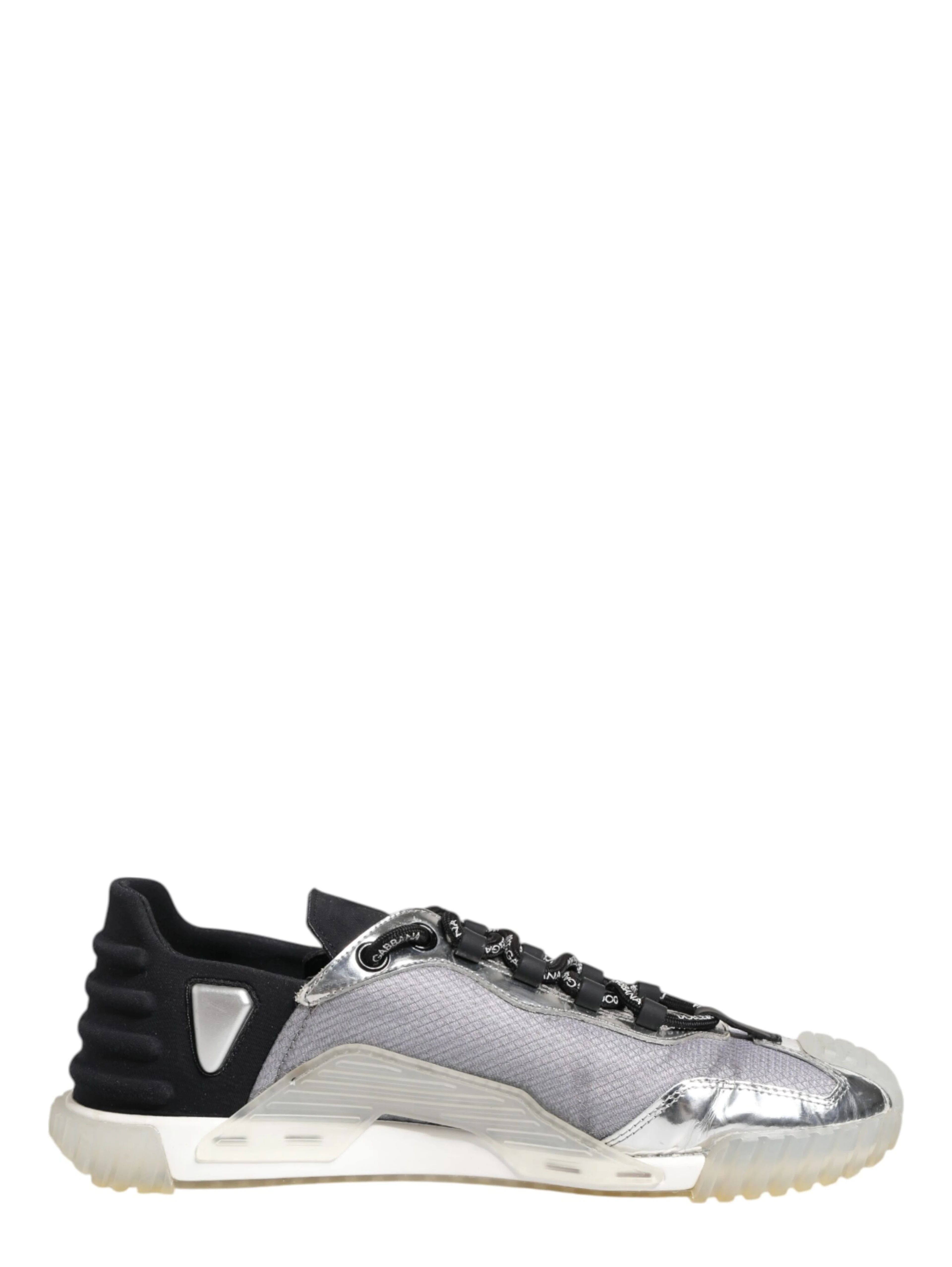 Black Silver NS1 Men Low Top Sneakers Shoes