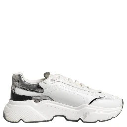White Daymaster Leather Low Top Sneakers Shoes
