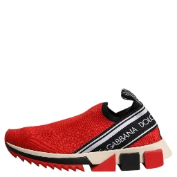 Red Sorrento Slip On Low Top Sneakers Shoes
