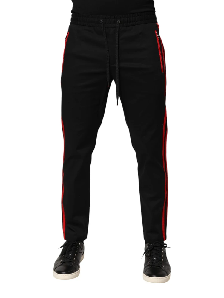 Red Stripe Cotton Logo Jogger Sweatpants Pants alternative