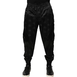 Black Logo DG Print Men Jogger Sweatpants Pants
