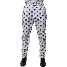 White Logo Cotton Skinny Denim Trouser Pants